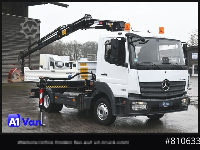 Transporter mit Kipper MERCEDES-BENZ Atego 823 Kipper Kran, Hiab, Klima, 2x AHK,Meiller