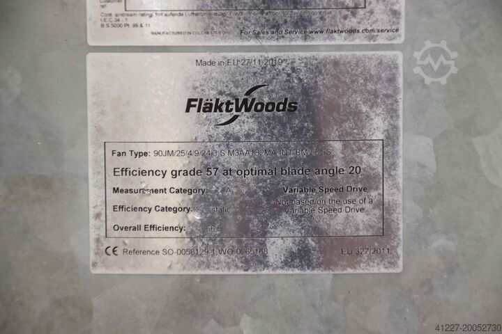 Axial Ventilator 7,5 kW 1462 U/min Fläkt Woods 90JM/25/4/9/24 3 S M3AA132MA INT BMLESS