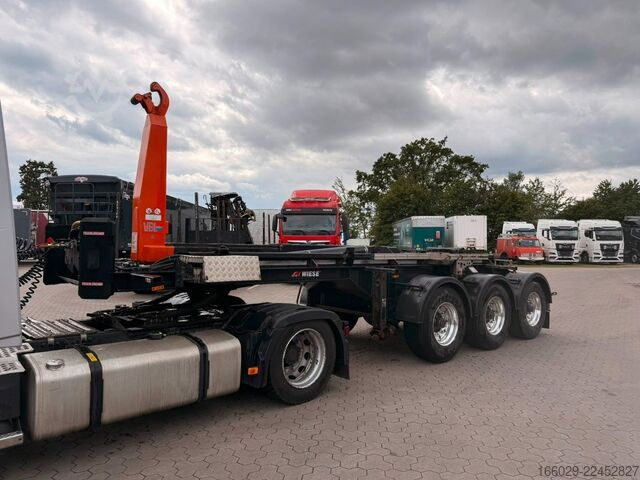 Tipper semitrailer  WIESE 3-Achs Abrollkipper Hakenlift