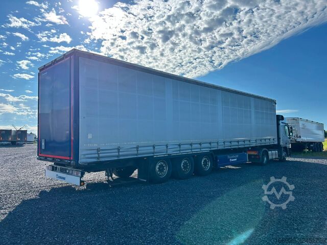 Open semitrailer with tarp KRONE Schiebeplanen Auflieger