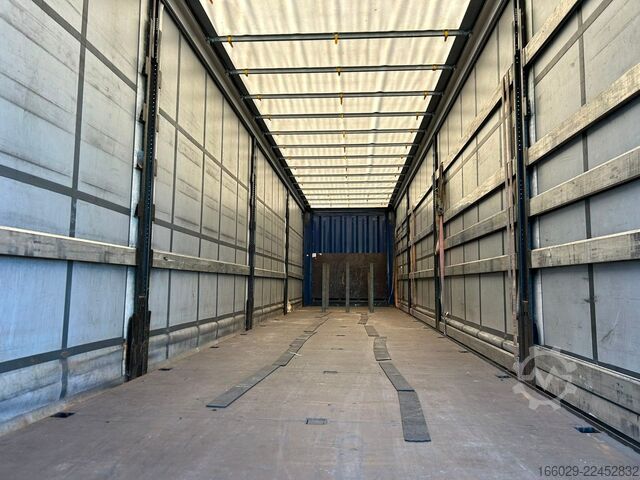 Open semitrailer with tarp KRONE Schiebeplanen Auflieger