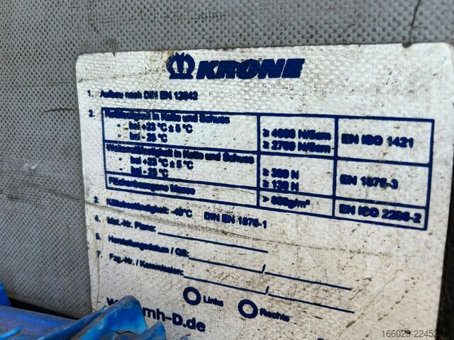 Open semitrailer with tarp KRONE Schiebeplanen Auflieger