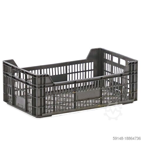 Used Euronorm stacking bins walls + floor perforated, L: 490, W: 290, H: 180 (mm). 16ltr, Kruizinga 98-6432GB-PAL