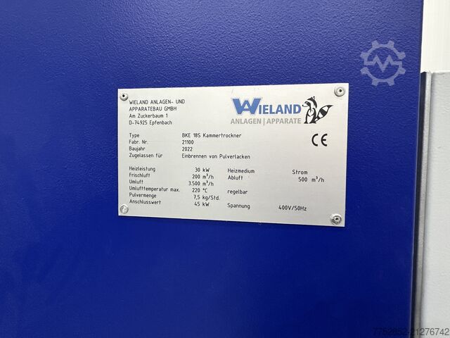 Pulverbeschichtungsanlage Gema, Wieland, Hummel 