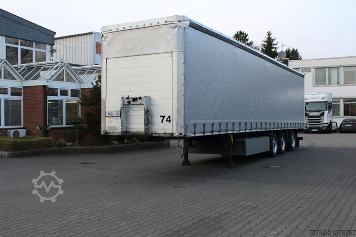 Auflieger mit Pritsche & Plane SCHMITZ Plane Edscha Gabelstaplerhalterung Lenkachse