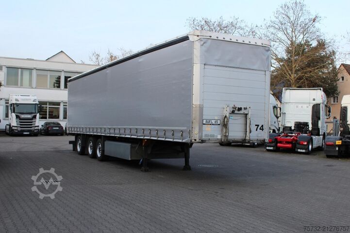 Auflieger mit Pritsche & Plane SCHMITZ Plane Edscha Gabelstaplerhalterung Lenkachse