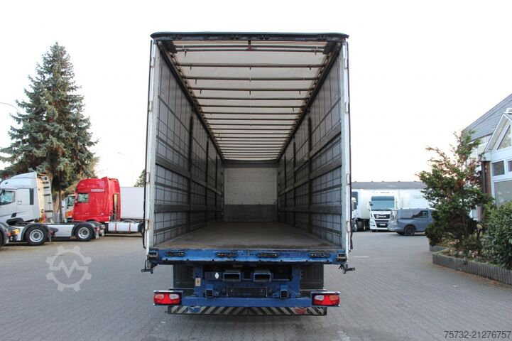 Auflieger mit Pritsche & Plane SCHMITZ Plane Edscha Gabelstaplerhalterung Lenkachse