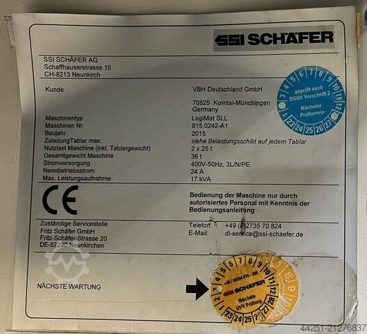 Automatic vertical storage lift 45 T SSI Schäfer SSI Logimat Typ SLL Lagerlift