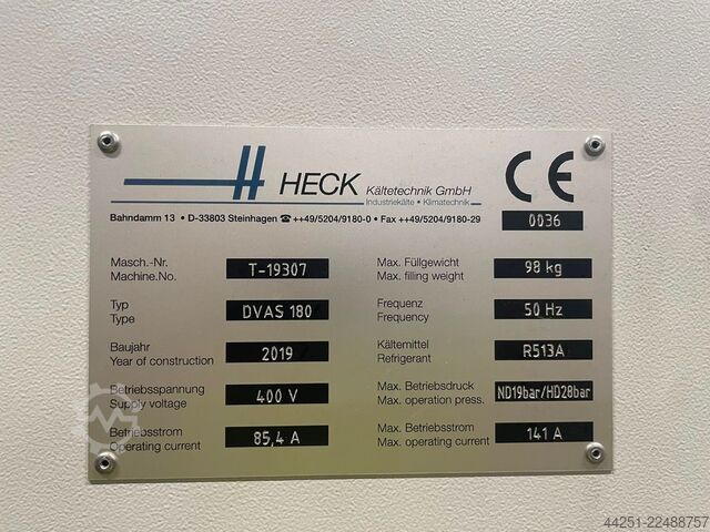 180 kW refrigeration system HECK Kältetechnik GmbH DVAS 180