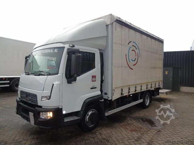 Curtain sided Renault D 8.180 + lift + euro 6 + MANUAL
