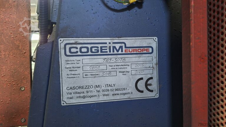 Drum shot blasting machine with rubber belt COGEIM TG1