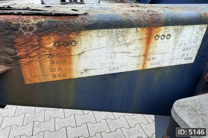 Container transportation Pacton T3-010 / Multichassis / BPW Drum