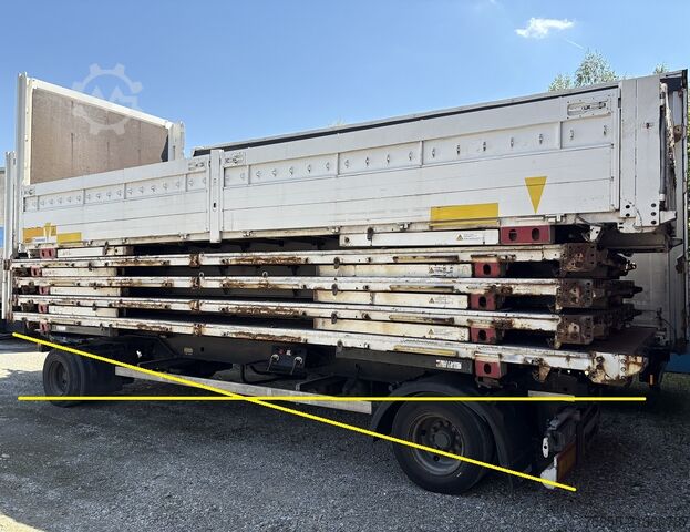 Swap body with flatbed Krone BDF 7,45m Baustoff Bordwand + Türen