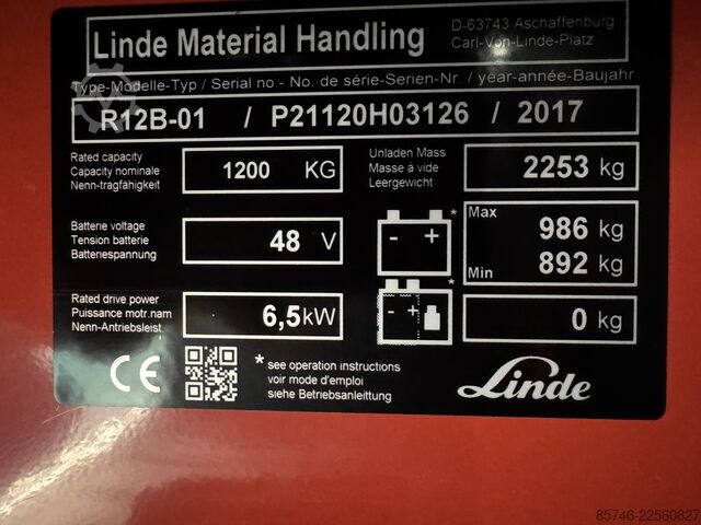 R 12 B * Triplex FFL !! LINDE R 12 B  * Triplex FFL !!
