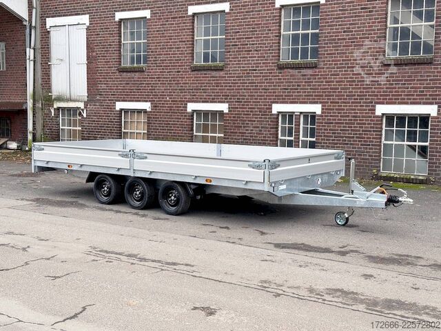 Flatbed trailer Hapert Trailers HAPERT AZURE H-3 | TRIDEM 605X220X30CM 3500KG HOCHLADER | NFW | PARABELFEDER