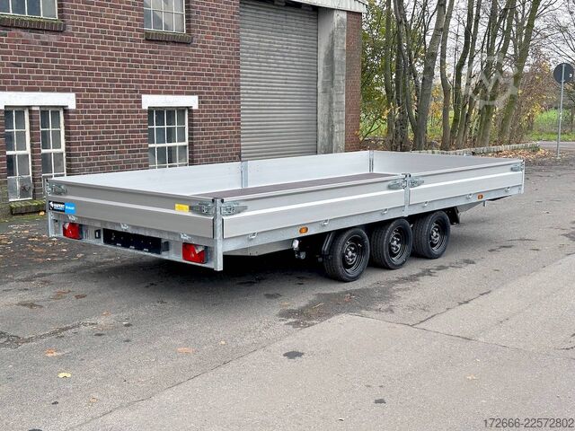 Flatbed trailer Hapert Trailers HAPERT AZURE H-3 | TRIDEM 605X220X30CM 3500KG HOCHLADER | NFW | PARABELFEDER