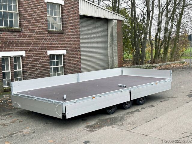 Flatbed trailer Hapert Trailers HAPERT AZURE H-3 | TRIDEM 605X220X30CM 3500KG HOCHLADER | NFW | PARABELFEDER