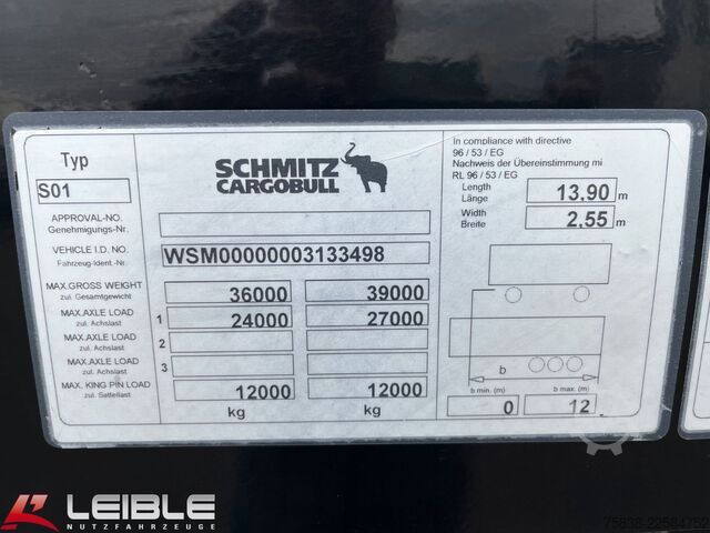 Auflieger mit Pritsche & Plane SCHMITZ CARGOBULL SCS 24/L Joloda Tautliner*Code XL*