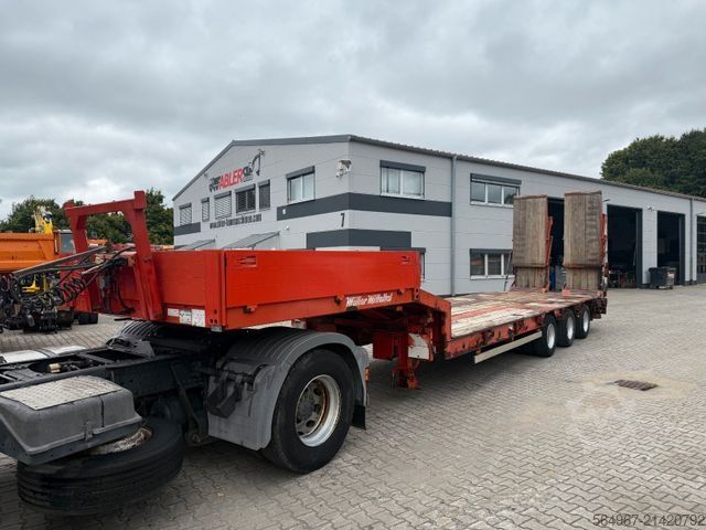 Low loader semitrailer MÜLLER-MITTELTAL TS3 hydr Rampen GIGANT LUFT