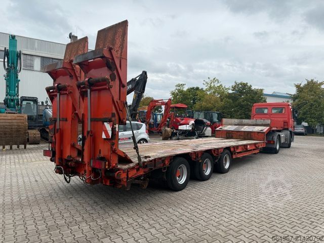 Low loader semitrailer MÜLLER-MITTELTAL TS3 hydr Rampen GIGANT LUFT