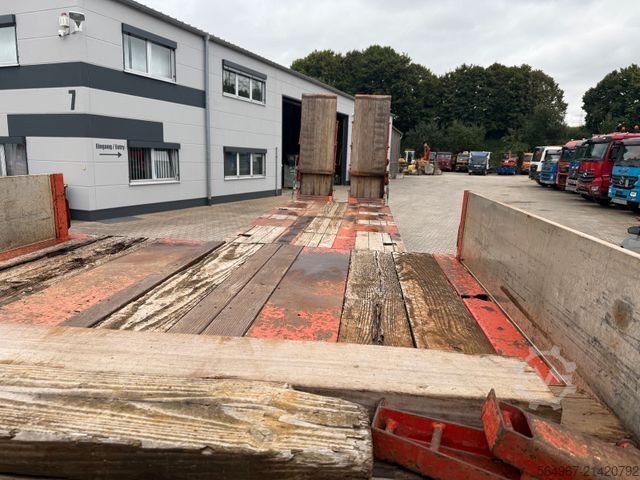 Low loader semitrailer MÜLLER-MITTELTAL TS3 hydr Rampen GIGANT LUFT