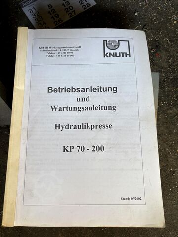 Hydraulikpresse KNUTH KP 100