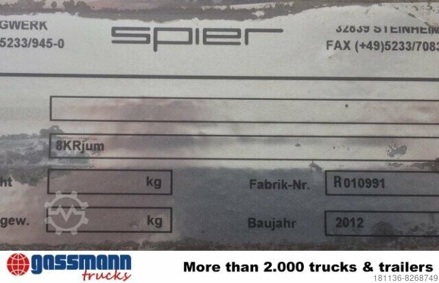 Swap body truck Spier Spier Hubwechselrahmen