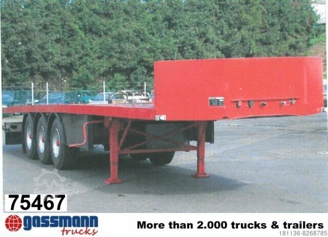 Open semitrailer with tarp TONHOFER DL1 Plattform-Auflieger
