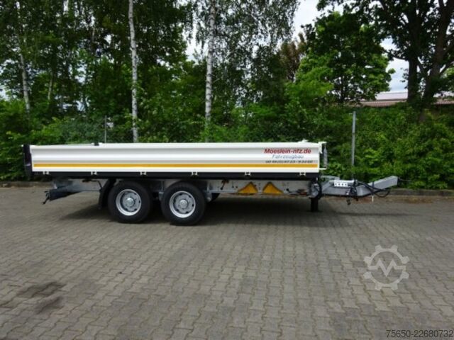 Tipper trailer Möslein TTD 13 Weiß  13 t Tandem 3- Seitenkipper Tieflader-- Neufahrzeug --