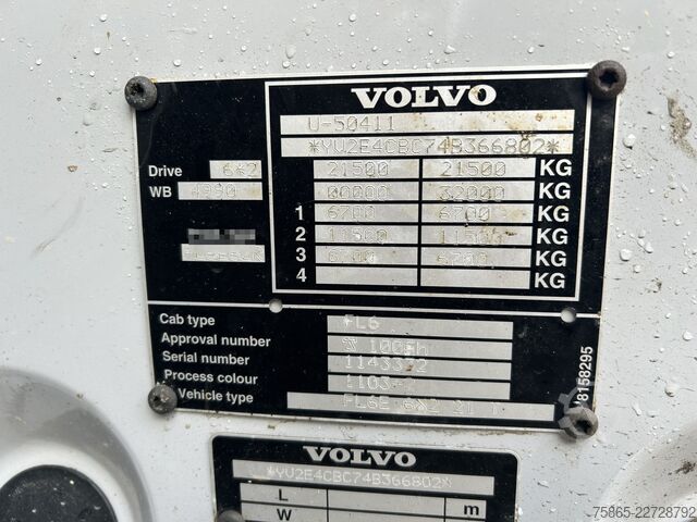 Schiebeplane Volvo FL 6E 220 Euro 3 / Curtainside / Loadlift / Get...
