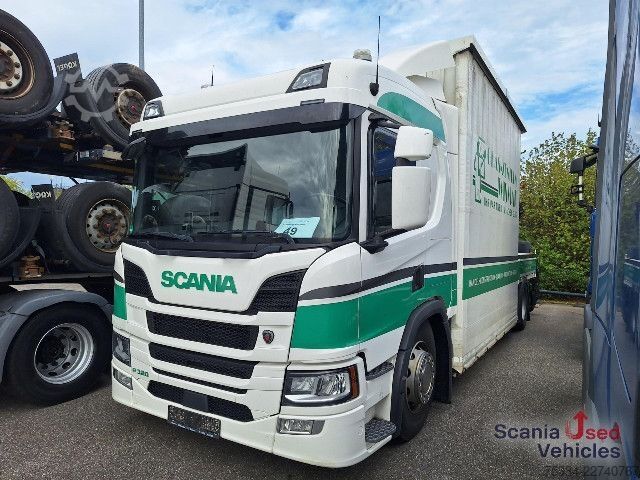 LKW-Fahrgestell Scania P 320 B4x2LB - Glasaufbau!!! mit HIAB 138 ES-3 Kra