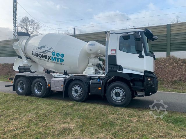 Concrete mixer truck RENAULT K480 8X4 EuromixMTP EM 9 L