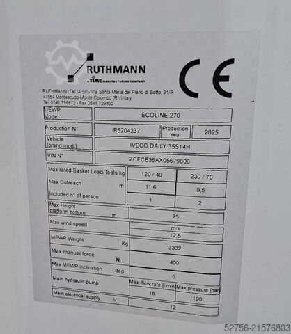 Lkw-Arbeitsbühne Ruthmann Ecoline 270