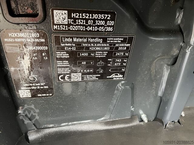 Elektro 3 Rad-Stapler Linde E14-02