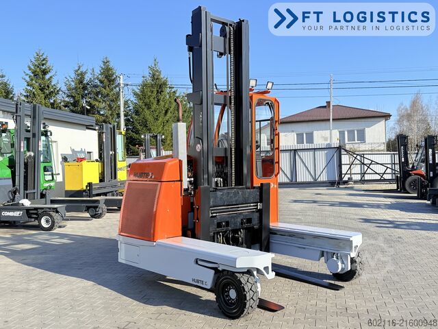 4-way forklift Hubtex DQ45G DUPLEX 5000 FORK-POSITIONER CABIN