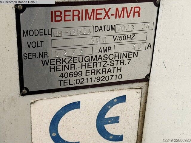 Bed Type Milling Machine - Horizontal IBERIMEX UH 1250