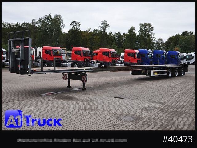 Plattform Auflieger FAYMONVILLE F-S43-1AAF Telemax,3 zwangs gelenkt, Lenkachse