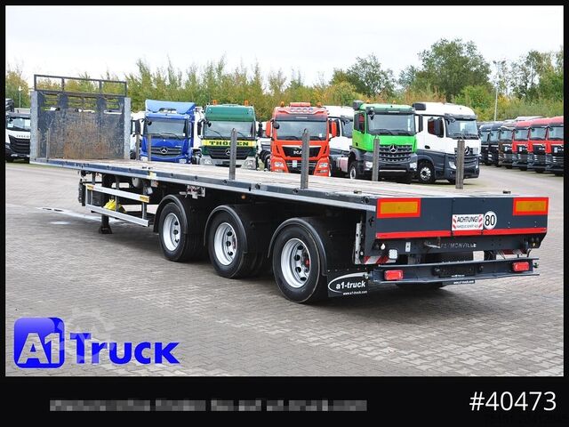 Plattform Auflieger FAYMONVILLE F-S43-1AAF Telemax,3 zwangs gelenkt, Lenkachse