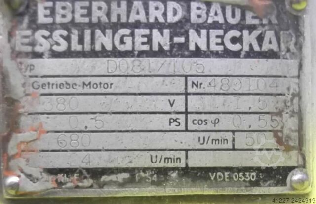 Gear motor 0.37 kW 24 rpm Bauer DO80/105