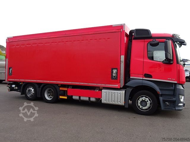 Flatbed truck with tarp MERCEDES-BENZ 2540 Antos*6,9 m Schiebeplane*NLA*LBW*Kamera*TOP