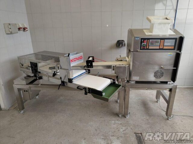 Dough dividing and rounding machine with moulding station König Mini Rex 4000 Futura + DR-RR400