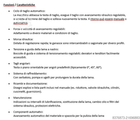Band saw IMET AFI-E / BS350