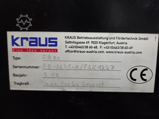 Modular belt, belt length 2,450 mm Kraus Betriebsausstattung und Fördertech FB 90 MODUL