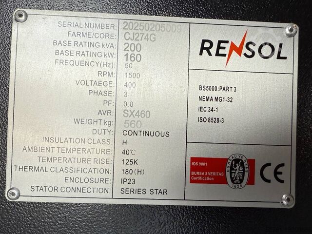 Aggregat DPX CJ274G - 200 kVA Alternator - DPX-33908