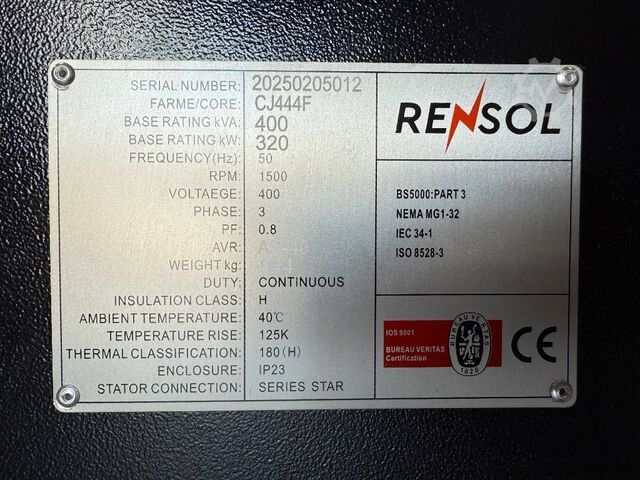 Aggregat  DPX CJ444F - 400 kVA Alternator - DPX-33911