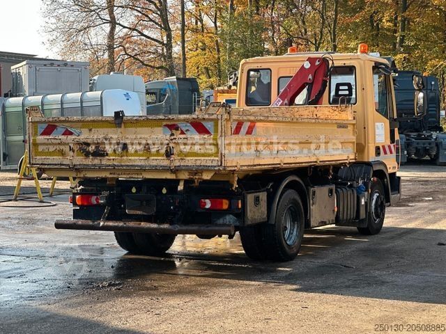 Transporter mit Kipper IVECO EuroCargo 80E19 HMF Ladekran Meiller-DSK