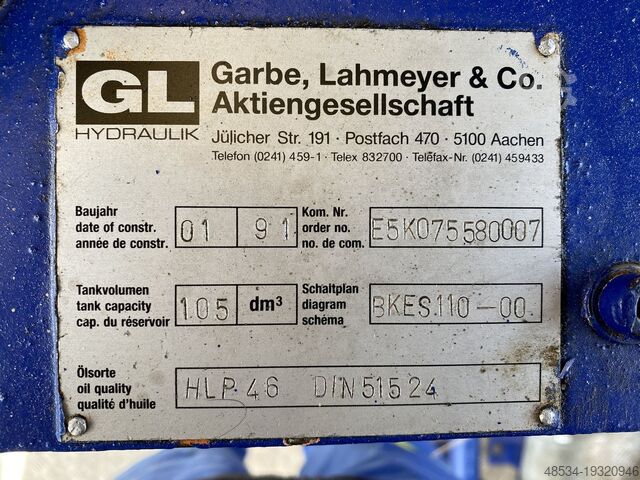 Chamber filter press Netzsch 1200/100 mobil