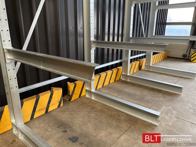 Cantilever rack ca. 4,02 lfm. Kragarmregal H: 300cm T: 137 cm , 750 Kg/Arm , 4 Lagerebenen