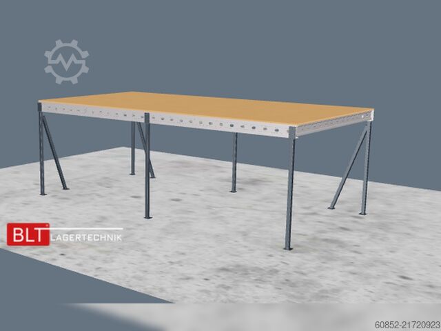 Storage platform 5x10m Lagerbühne , Belastung : 500kg/qm Unterkante: 3m ,ca. 50qm , Systembühne