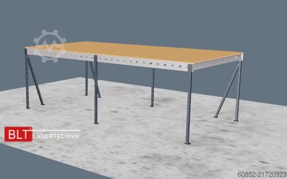 Storage platform 5x10m Lagerbühne , Belastung : 500kg/qm Unterkante: 3m ,ca. 50qm , Systembühne
